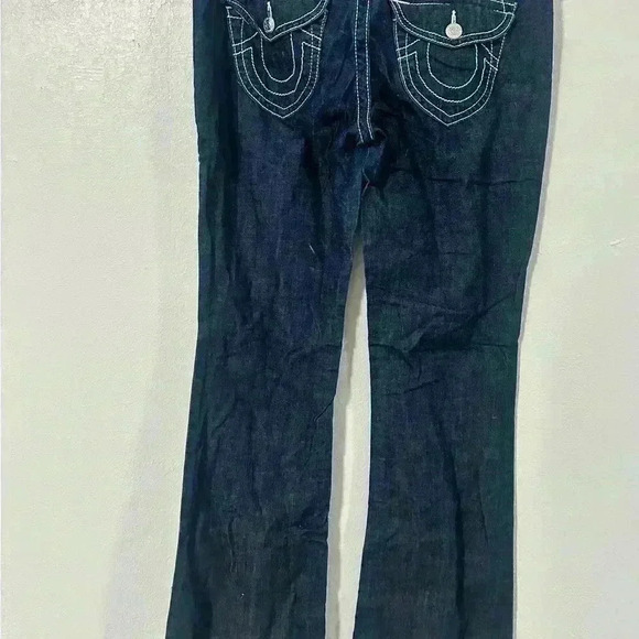 177. True Religion Becky Jeans 31 Bootcut Low Rise Dark Wash 5 Pocket - Picture 2 of 8